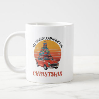 Retro Weihnachten Jumbo-Tasse