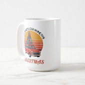 Retro Weihnachten Kaffeetasse (Vorderseite Links)