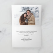 Retro Weihnachten Kariert 2 Foto Gruß (Innenseite)