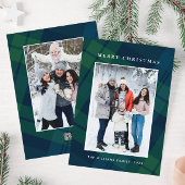 Retro Weihnachten Kariert 2 Foto Gruß