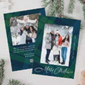 Retro Weihnachten Kariert 2 Foto Gruß