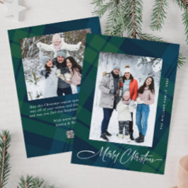 Retro Weihnachten Kariert 2 Foto Gruß