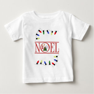 Retro-WEIHNACHTEN-Lichtenfolge Baby T-shirt