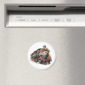 Retro-Weihnachten mit Dampflok Magnet (In Situ (Geschirrspüler))