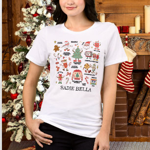 Retro-Weihnachten Nostalgisches Grün und Rot Tri-Blend Shirt