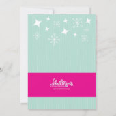 Retro Weihnachten-Party Einladungen (Rückseite)