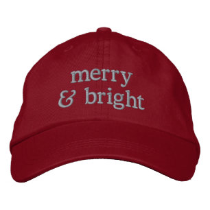 Retro-Weihnachten Pink Rot Fröhlich Heller Benutze Bestickte Baseballkappe