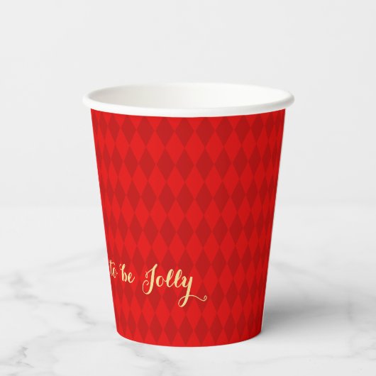 Retro Weihnachten Red Pattern Diese Jahreszeit wir Pappbecher (Rückseite)