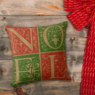 Retro Weihnachten Rot und Grün dekoriert Urlaub Kissen