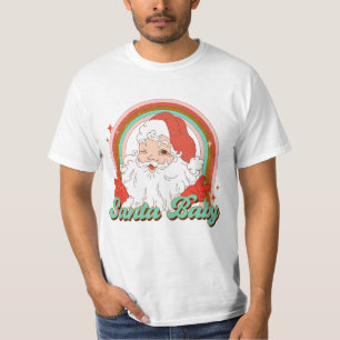 Retro-Weihnachten Santa Baby Groovy Weihnachten Vi T-Shirt