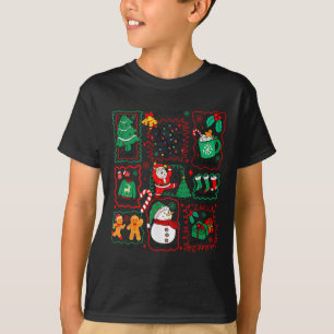 Retro Weihnachten Santa Claus Kakao Xmas Baum Schn T-Shirt