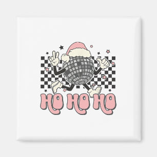 Retro Weihnachten Santa Disco Ll Ho Ho Ho Sehr Frö Magnet