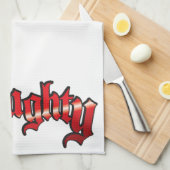 Retro Weihnachten, schmutzige oder schöne rote grü Geschirrtuch (Viertel Falte)