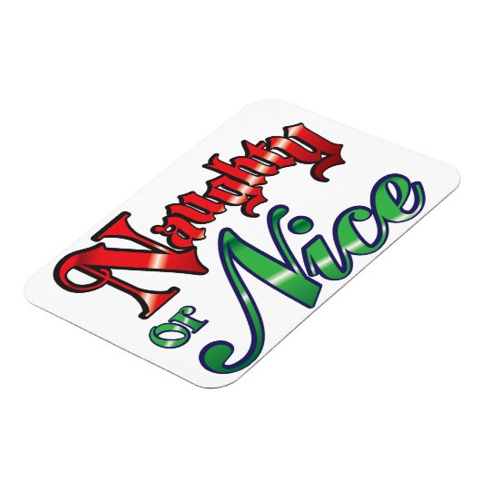 Retro Weihnachten, schmutzige oder schöne rote grü Magnet (Linke Seite)