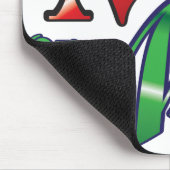 Retro Weihnachten, schmutzige oder schöne rote grü Mousepad (Ecke)