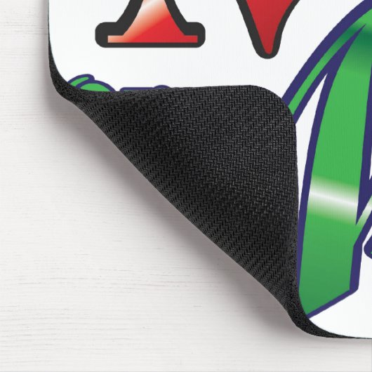 Retro Weihnachten, schmutzige oder schöne rote grü Mousepad (Ecke)