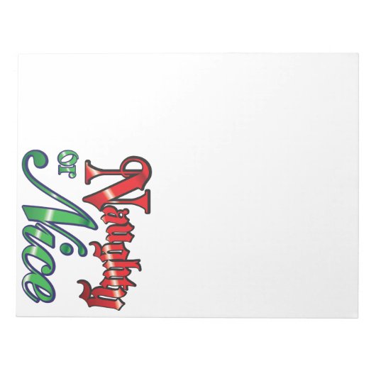 Retro Weihnachten, schmutzige oder schöne rote grü Notizblock (Vorderseite)