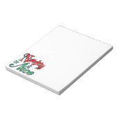 Retro Weihnachten, schmutzige oder schöne rote grü Notizblock (Rotiert)