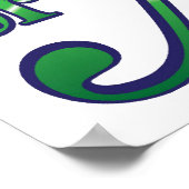 Retro Weihnachten, schmutzige oder schöne rote grü Poster (Ecke)