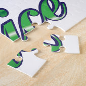 Retro Weihnachten, schmutzige oder schöne rote grü Puzzle (Seite)