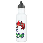 Retro Weihnachten, schmutzige oder schöne rote grü Trinkflasche (Rechts)