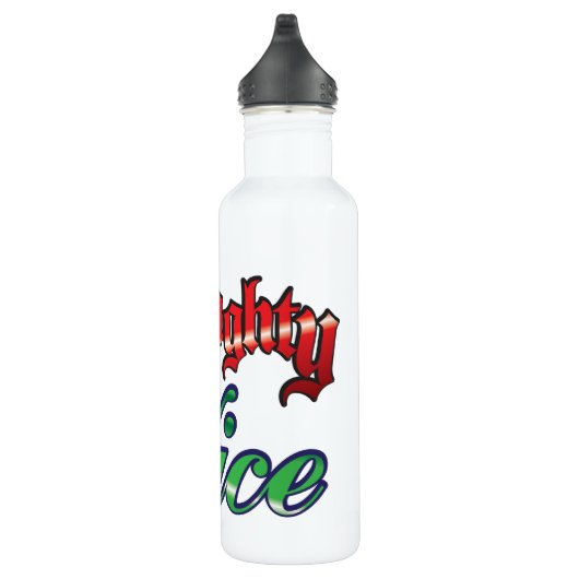 Retro Weihnachten, schmutzige oder schöne rote grü Trinkflasche (Rechts)