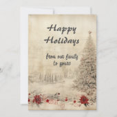 Retro Weihnachten Shabby Chic Schneeszene (Vorderseite)