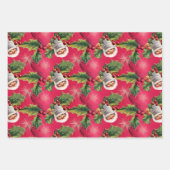 Retro Weihnachten Stille Nacht Geschenkpapier Set (Vorderseite 2)