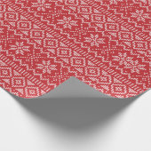 Retro Weihnachten Strickpult Geschenkpapier (Ecke)