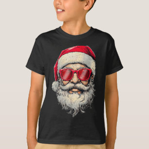 Retro Weihnachten Sungles Santa Face Xmas Männer J T-Shirt