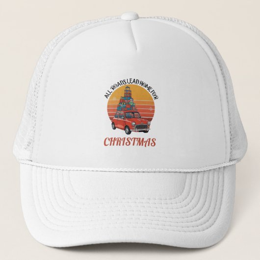 Retro Weihnachten Truckerkappe (Vorderseite)
