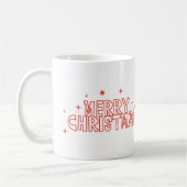 Retro Weihnachten Typografie Kaffeetasse (Links)