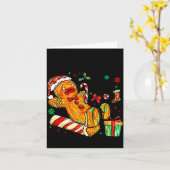 Retro-Weihnachten Überbacken Und Über Es Lustiges Karte (Gelbe Blume)