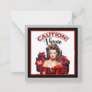 Retro Weihnachten Ungefiltert Pinup Mitteilungskarte