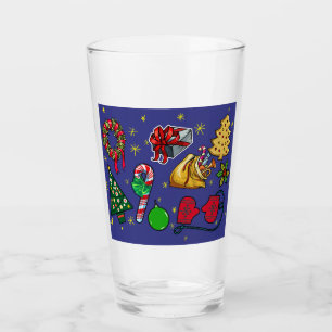 Retro Weihnachten Vintag farbenfroh blau grün Glas