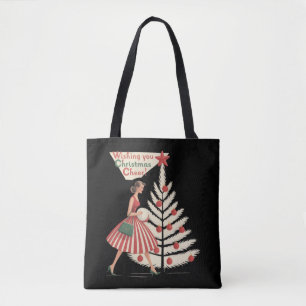 Retro-Weihnachten Vintage 50er Feiertag 1950er Dam Tasche