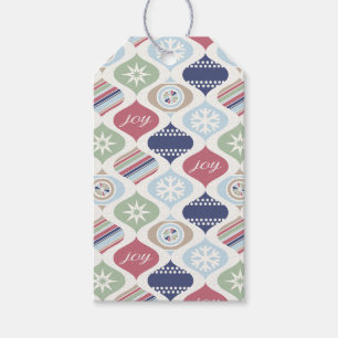 Retro Weihnachten Vintage Luxus Personalisiert Geschenkanhänger