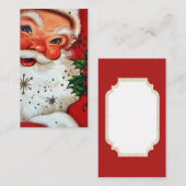 Retro Weihnachten Vintage Sankt addieren Visitenkarte (Vorne/Hinten)