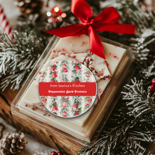 Retro Weihnachten, Von der Küche der, Custom Runder Aufkleber