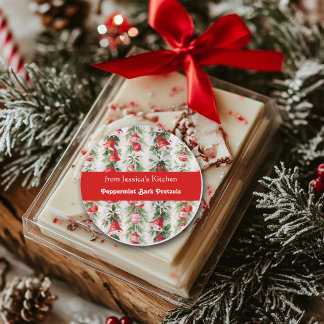 Retro Weihnachten, Von der Küche der, Custom Runder Aufkleber