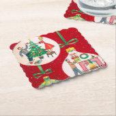 Retro Weihnachten Weihnachten Untersetzer (angewinkelt)