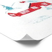 Retro Weihnachten Weihnachten Weihnachten hinzufüg Poster (Ecke)