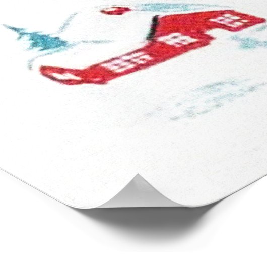 Retro Weihnachten Weihnachten Weihnachten hinzufüg Poster (Ecke)