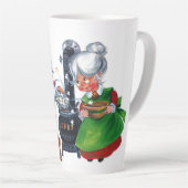Retro Weihnachten Weihnachten Weihnachtsfrau Claus Milchtasse (Rechte Ecke)