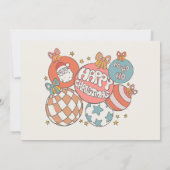 Retro Weihnachten Weihnachtsfeiertag Geburtstag Fo Einladung (Rückseite)