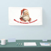 Retro Weihnachten Weihnachtsmann Frohe Weihnachten Banner (Messe)