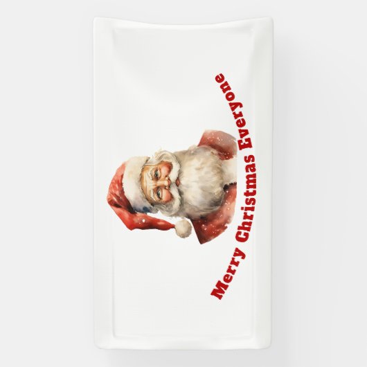 Retro Weihnachten Weihnachtsmann Frohe Weihnachten Banner (Vertikal)