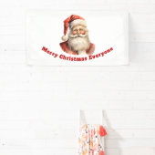 Retro Weihnachten Weihnachtsmann Frohe Weihnachten Banner (InSitu)