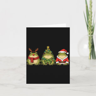 Retro-Weihnachten Wüstenregenfrosch Weihnachtsmann Karte