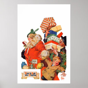 Retro-Weihnachten Xmas-Magazin-Cover - Es war die Poster